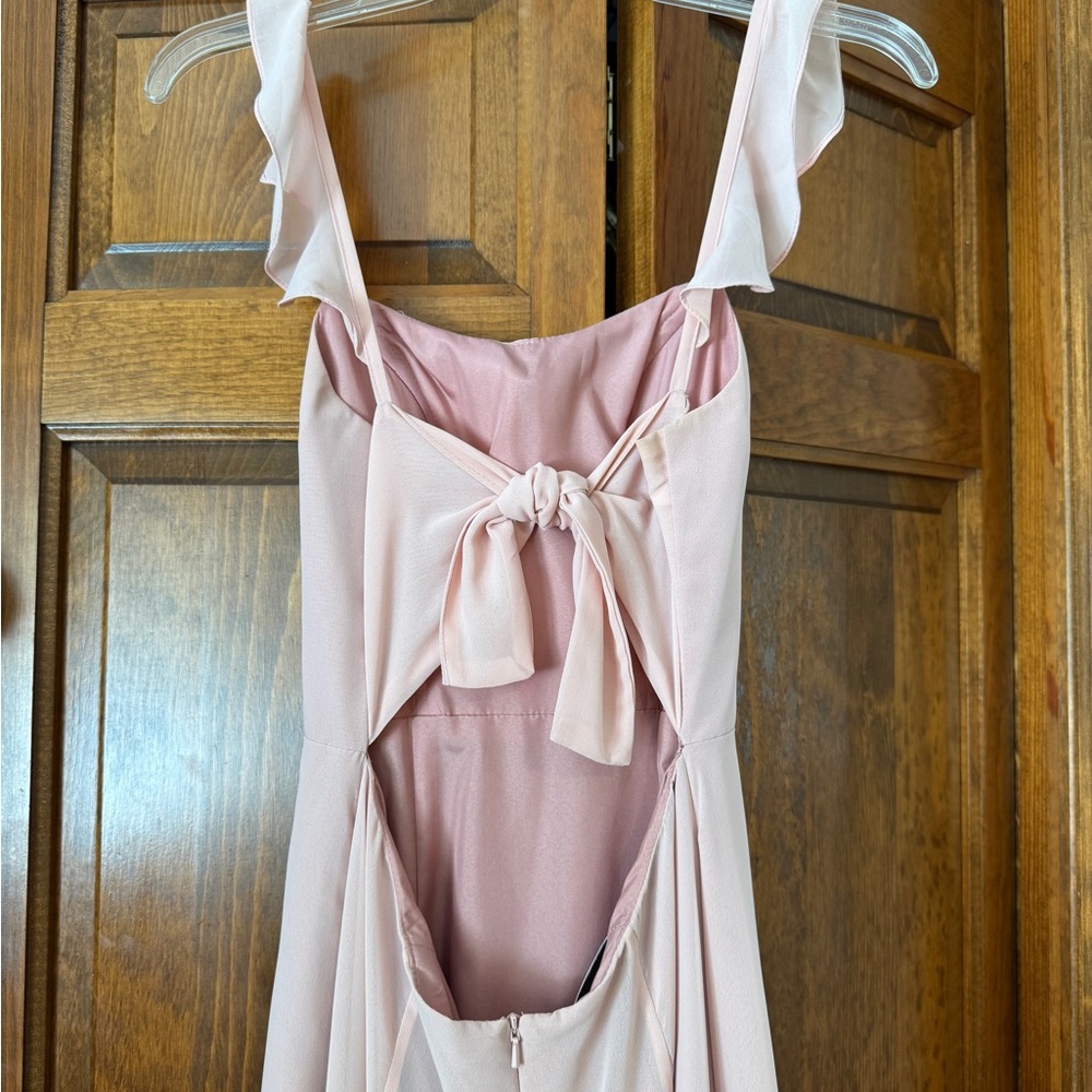 Mauve/blush pink gown/bridesmaid dress - Picture 4 of 8